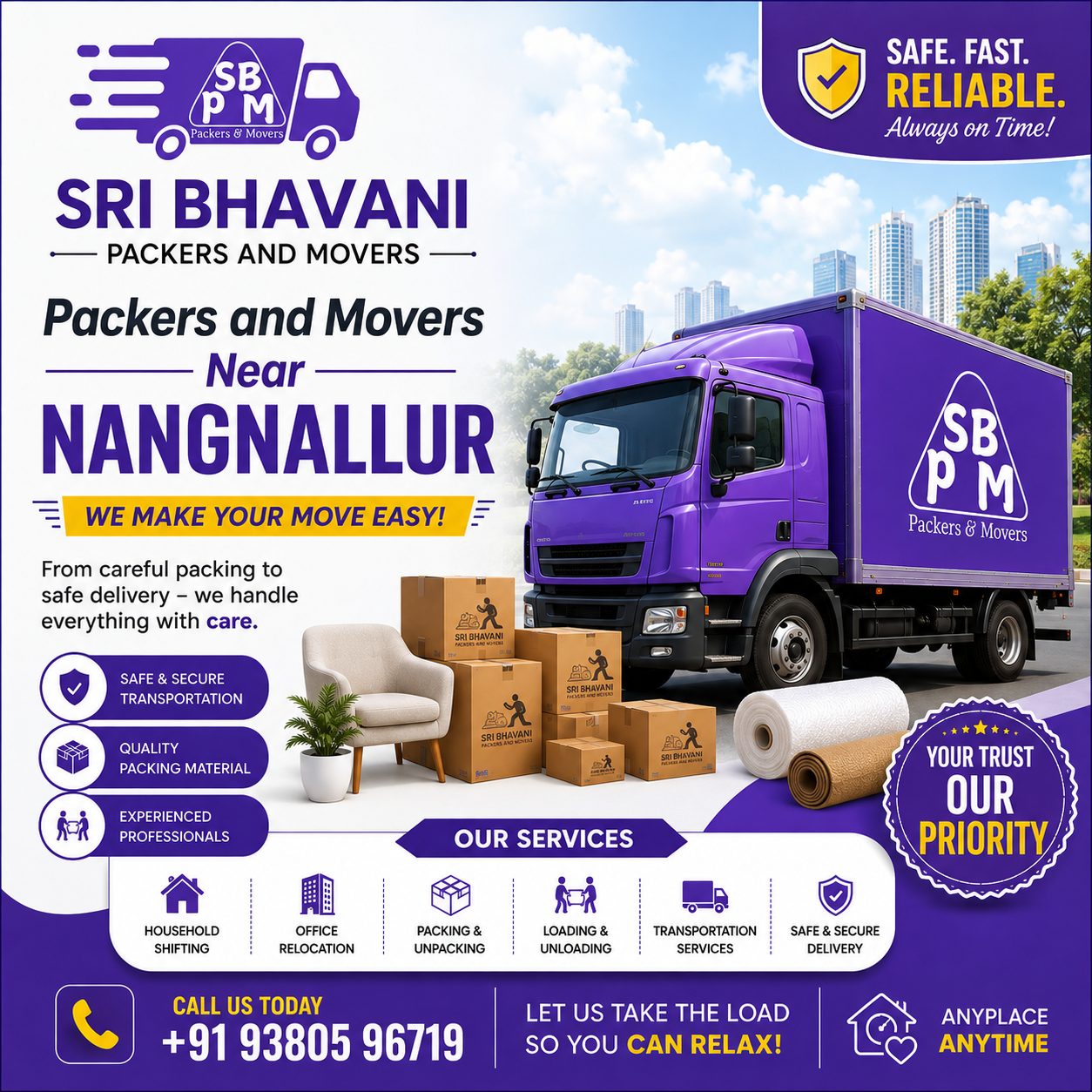packers and movers near nangnallur