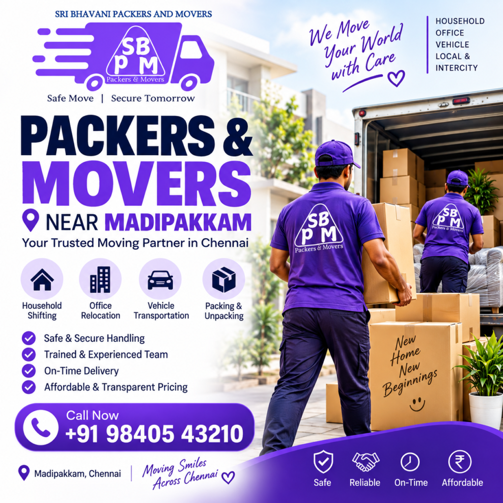 Packers and Movers Near madipakkam